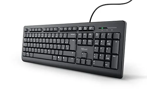 Trust Taro Teclado QWERTY Español, Conexión USB, Negro