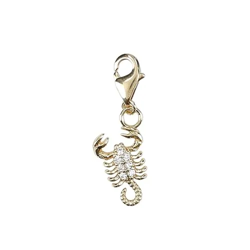 Depesche- Escorpio 11785-070 Charms Exprésate-Colgante para Collares y Pulseras, escorpión, Dorado, como pequeño Regalo, Multicolor