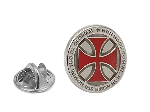 Gemelolandia | | Pin de Solapa Cruz Templaria Non Nobis | Pines Originales Para Regalar | Para las Camisas, la Ropa o para tu Mochila | Detalles Divertidos