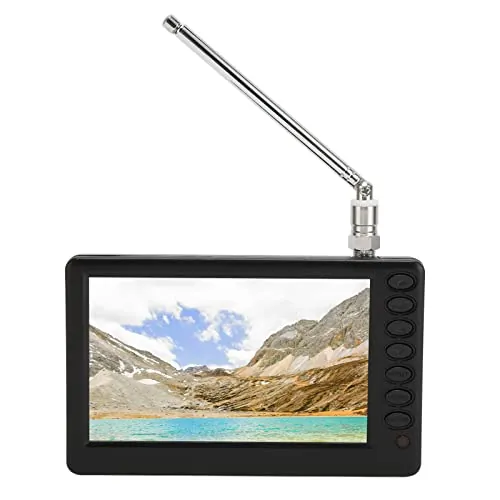 TV Portátil de 5 Pulgadas, Mini Televisión Digital ISDB T, Soporte de Formato de Video 1080P, Batería Recargable de 1500 Mah, Sintonizador de Alta Sensibilidad con Radio FM