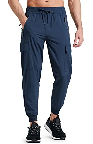 Libin Pantalones de Trekking Hombre Ligero Senderismo Marina L