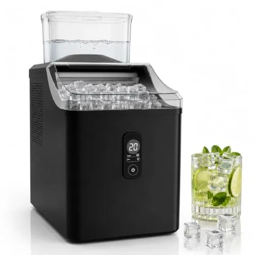 ELECVIVA Máquina de Hielo Cubitos Cuadrados 10kg/24h, 24 Cubos en 15 Min