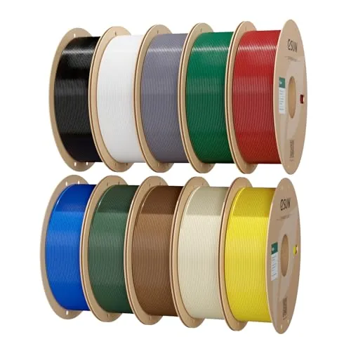 eSUN Filamento PLA+ 10KG, Filamento de Resistencia Mejorada 10 Colores