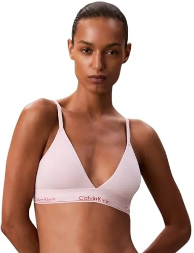 Calvin Klein Sujetador Triangular Mujer Lightly Lined con Logotipo en la Cintura, Rosa (Potpourri), XL