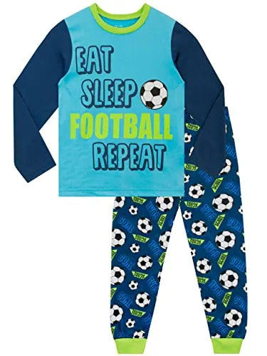 Harry Bear Pijamas para niños Fútbol Azul 11-12 Años