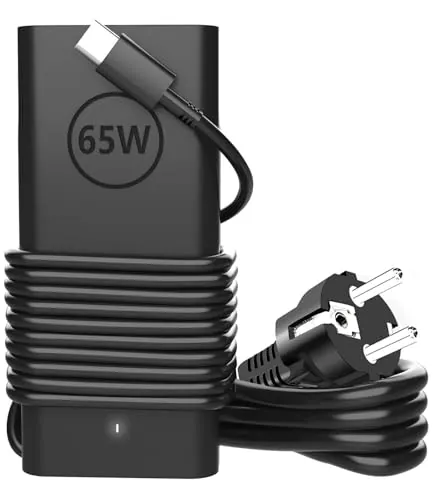 TT&C 65W USB C Cargador Portátil de Ordenador,Compatible con DELL Tipo C Adaptadores de Alimentación para Latitude 3160 3180 3340 3380 3460 3470 3480 3550 3560 5250 5280 5290 5450 5480 7280 7390 XPS