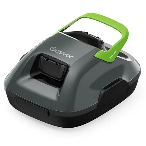 Gosvor (Nuovo 2026) Robot Limpiafondos Piscina Inalámbrico - Aspirador Piscina, 90 Min Autonomía, Autoestacionamiento, Fácil Uso, Robot Piscina para Suelo, Piscinas 80m²,Gris Verdoso