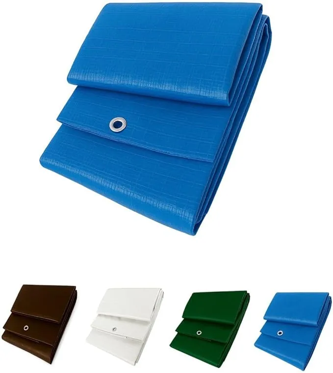 JARDIN202 - Toldo Reforzado Impermeable | Lona Multiusos | con Ojales | Seleccione Medida | 4X6M. (Azul)