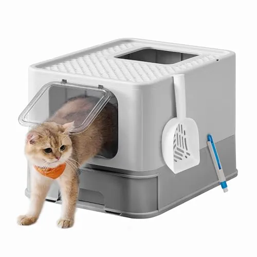 Feandrea Arenero Gato, Bandeja Extraíble, Carga de 15 kg, Pala