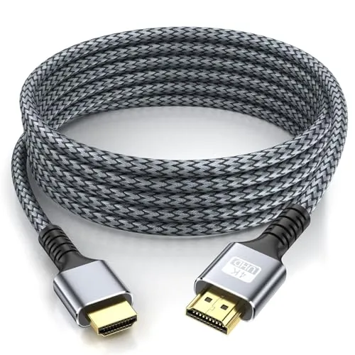 looyotul 4k Cable HDMI 10m Alta Velocidad HDMI 2.0 Cable 4K@60HZ de retorno de audio y video conector dorado 3D Arc se utiliza para televisión de ultra alta definición Xbox PS4/PS5,etc.(Plateado)