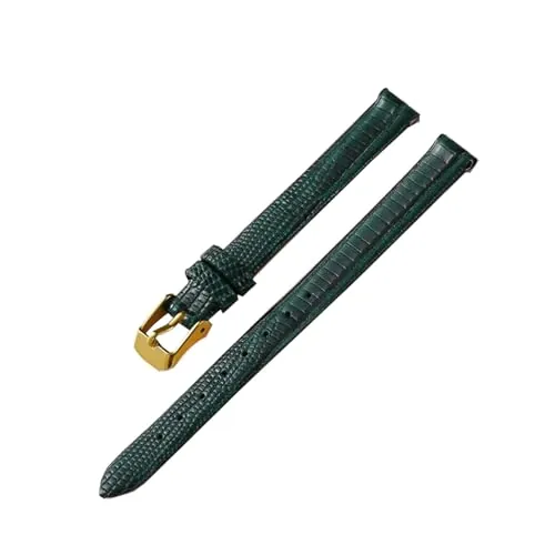 NEFLUM Correa de cuero para reloj Correa de reloj de mujer con grano de lagarto de 8 mm Correa de cuero para reloj de mujer de 10 mm, 12 mm, 14 mm y 16 mm + herramientas de instalación,8mm