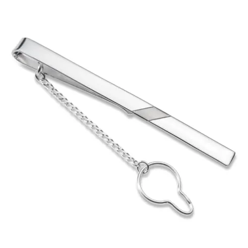 STERLL Pasador De Corbata Para Hombre De Plata De Ley 925 Con Banda Oxidada