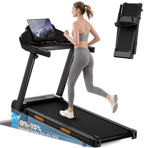 LONTEK Cinta de Correr Plegable con Inclinación