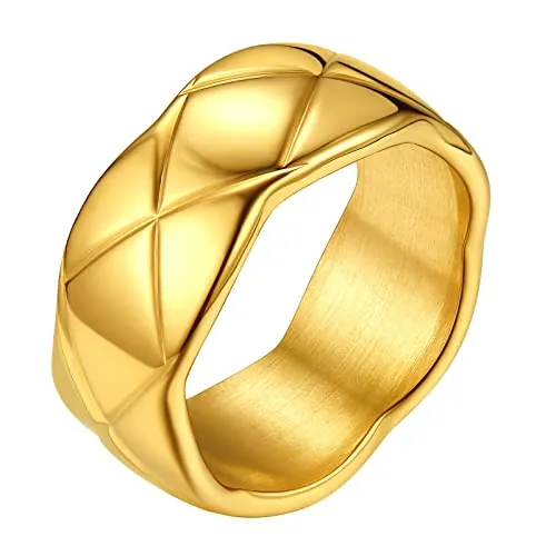 FindChic Anillo de acero inoxidable de 6 mm/9 mm para hombres y mujeres,