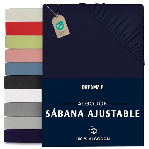 Dreamzie - Sábanas Bajeras - 140x190/200cm - 100% Algodon Jersey