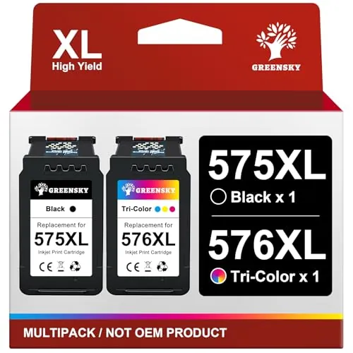 GREENSKY PG-575XL CL-576XL Cartuchos compatibles para Canon 575 576