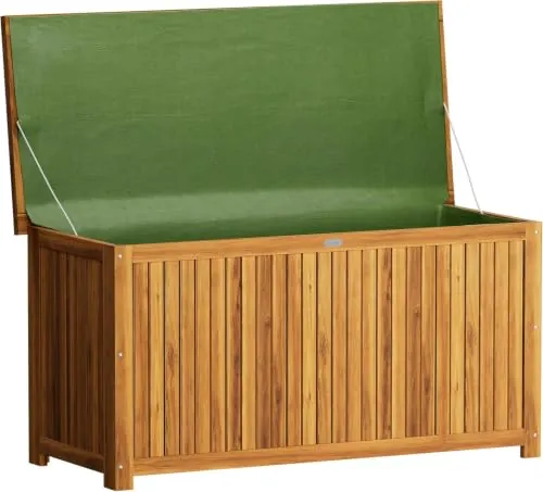 CASARIA Baúl de Almacenaje Exterior 350L Madera Acacia Jardín Terraza