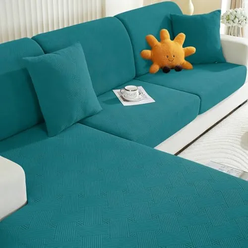 Ystyle Funda Asiento Sofa, Funda Cojin Sofa Ajustable, Funda Sofa Cojines Separado, Fundas De Cojín Elástico, Universal Fundas De Asientos Sofá (1 Asiento, Turquesa)