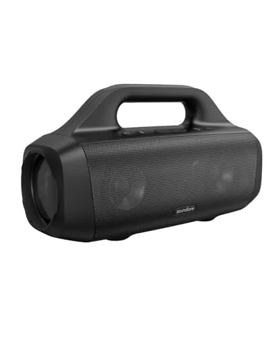 Soundcore Motion Boom Altavoz Bluetooth Potente de 30W, con Diafragma de Titanio, Tecnología BassUp, Resistente al Agua IPX7, 24h de Reproducción, App, para Exteriores y Camping, Altavoz portátil