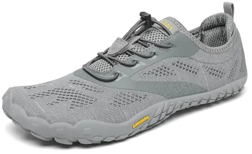 SAGUARO Hombre Mujer Zapatillas Barefoot Minimalistas Calzado de Training Ligeras Cmodas para Caminar Senderismo Ciclismo Trail Running Trekking Playa Agua, Gris, 39 EU