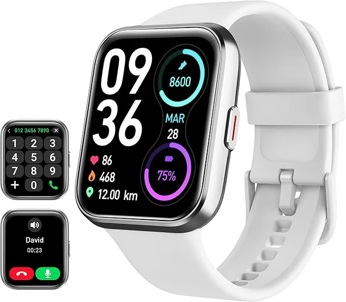 Reloj Inteligente Mujer con Llamadas y Voz de Alexa, WhatsApp Notificaciones, 1.85" HD Smartwatch Mujer con SpO2/Pulsómetro/Monitor de Sueño, 110 Modos Deportes, 3ATM Regalo para iPhone Android