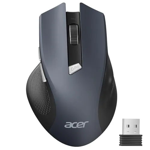 Acer Ratón Inalámbrico Ergonómico, 2,4GHz Wireless Mouse con 3 dpi
