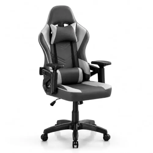 T-LOVENDO.ES Silla Gamer o Gaming Profesional, Ergonómica, Tela Transpirable y Antimanchas, Reposabrazos, reposacabezas, cojín Lumbar. Adultos, niños.