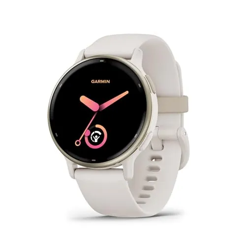 Garmin Vívoactive 6, Smartwatch con GPS, Pantalla AMOLED, Funciones Esenciales de Salud, Entrenamientos de Movilidad, Entrenamiento avanzado del sueño y hasta 11 días de autonomía, Blanco