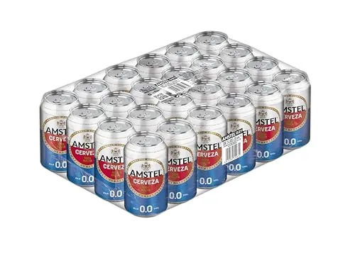 Amstel 00 Cerveza Lager Sin Alcohol Pack Latas, 24 x 33cl