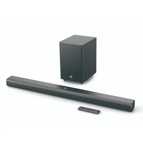 JBL Cinema SB 550 Barra de Sonido de 3.1 canales con subwoofer de 130 cm incorporado para graves profundos y 250 vatios de potente Dolby Audio para una experiencia auditiva de calidad, negro