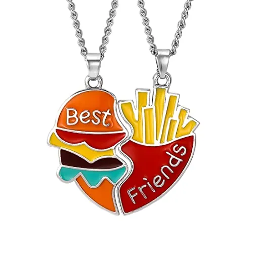 SJBAUTYO Juego de 2 collares con colgante de la amistad para 2 niñas, regalo de cumpleaños para mejores amigos