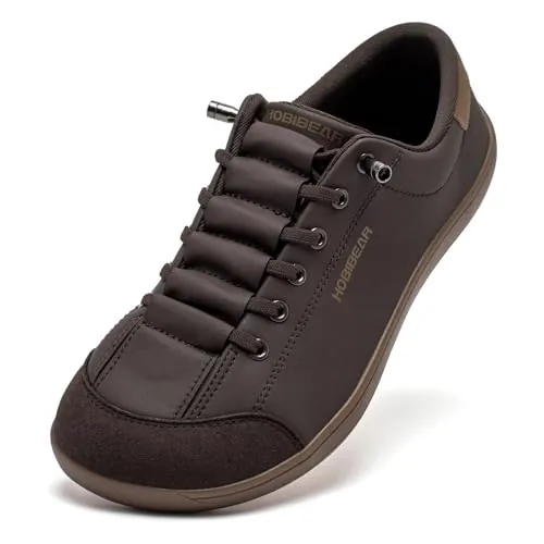 HOBIBEAR Zapatillas de Running para Hombre y Mujer | Drop Cero | Zapatillas de Trail Running de Cuero, Informales y Minimalistas