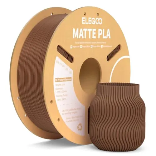 ELEGOO Filamento PLA MATE 1.75 1KG Marrón Tierra