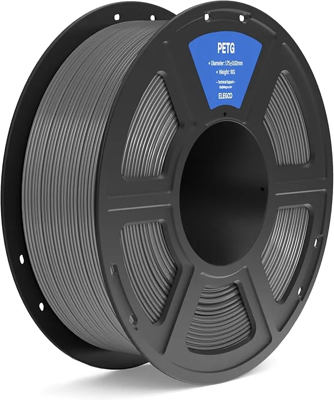 ELEGOO Filamento PETG 1.75 1KG Gris Profundo Espacial, Filamento PETG para Impresora 3D, Precisión Dimensional +/- 0.02mm, Carrete Filamento 3D, para Mayoría Impresoras 3D