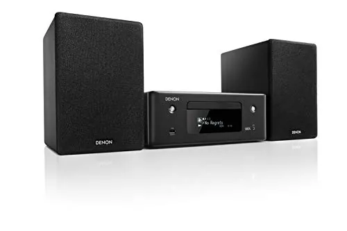 DENON Microcadena con conexión en Red, Color Negro
