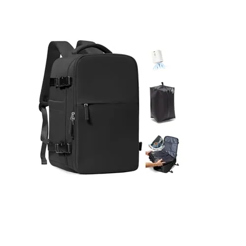 SZLX Mochila al Vacio con Bomba Mochilas Viaje Cabina Avion 40x30x20 Ryanair Vueling Wizzair Equipaje de Mano 40x20x25 Bolsas de Viaje Mujer Maletas 45x36x20 Easyjet Mochila Portátil con USB Hombre