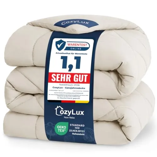 CozyLux Edredón 200x200 cm Beige, Edredon Cama 105