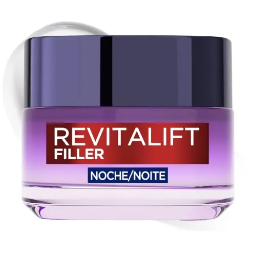 L'Oréal Paris Revitalift Filler Crema de Noche con Ácido Hialurónico, 50ml