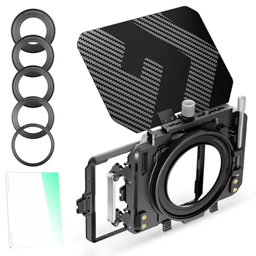 K&F CONCEPT Mini Matte Box con Black-Mist 1/4 Cine Filtro 4" x 5,65"