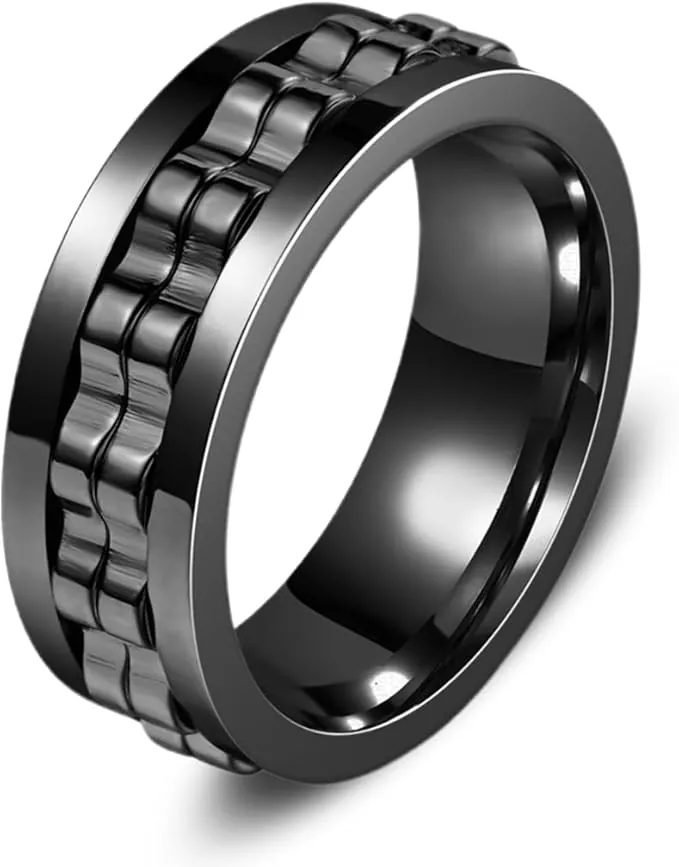 Anillo Antiestrés, Anillo Giratorio para Reducir el Estrés y la Ansiedad, accesorios de moda, para aliviar la ansiedad, anillo de boda sin estrés, Anillo Compromiso, para hombres, niños y mujeres
