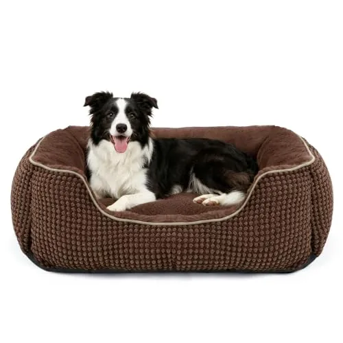FURTIME Cama Perro Mediana, Cama para Perros Lavable, 76x61x23cm