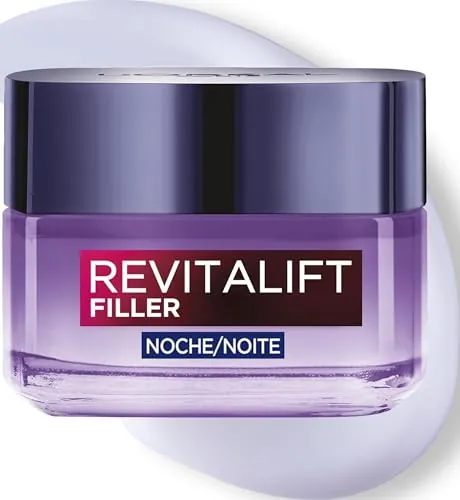 L'Oréal Paris Revitalift Filler Crema de Noche con Ácido Hialurónico, 50ml