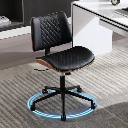 BERYTH Silla Oficina con Ruedas Silla Escritorio Sin Brazos Office Chair