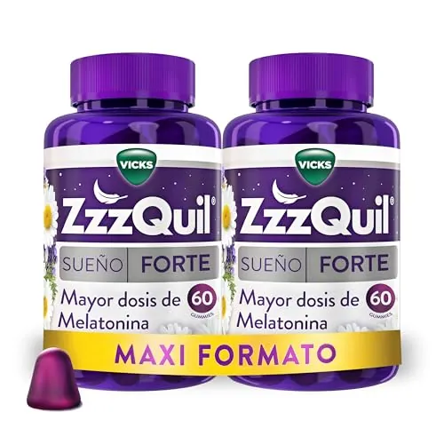 ZzzQuil Sueño Forte, Mayor dosis de Melatonina* gummies para dormir