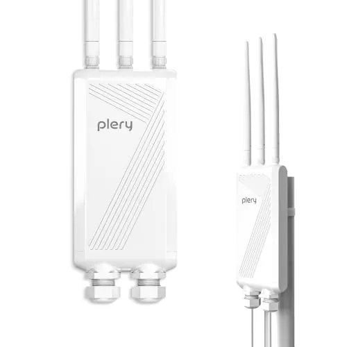 PLERY BE3600 Repetidor WiFi Largo Alcance Exterior, Punto de Acceso WiFi