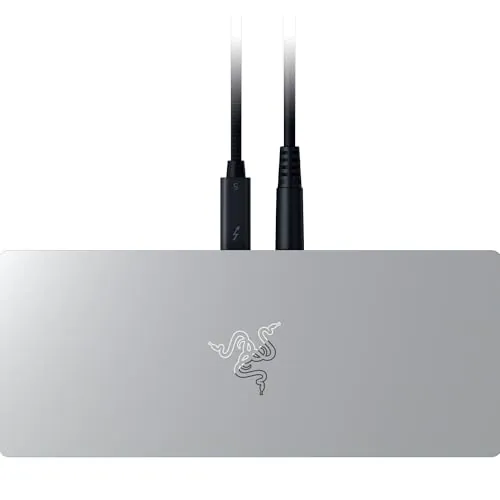Razer Thunderbolt 5 Dock - 11 Puertos USB Thunderbolt Dock - 3X DisplayPort Thunderbolt 5 - Ethernet - Passthrough 140W - Tarjeta SD/UHS - 3X USB - Extensión M.2 - Conector EU - PC/Mac | Mercury
