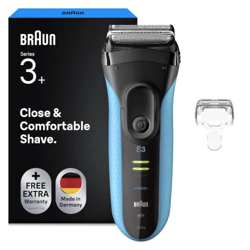 Braun Afeitadora Eléctrica Hombre Series 3, ProSkin 3040s, Negro/Azul