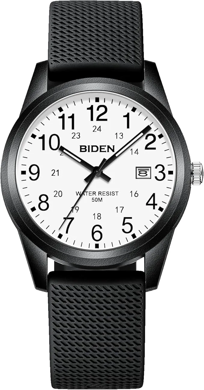 LN LENQIN Reloj Hombre Reloj Analógico de Cuarzo para Hombre Resistente al Agua Luminosa Casuales de Negocios de Moda Relojes de Pulsera para Hombre con Fecha Banda de Silicona