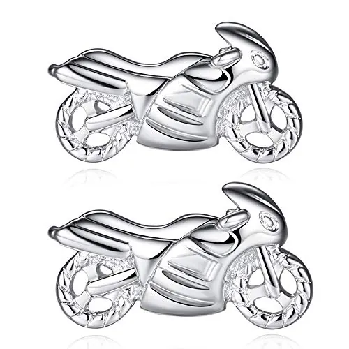 Honey Bear Mancuernas de la motocicleta para los hombres - regalo de boda del negocio, plata