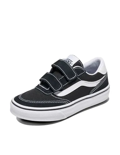 Vans Brooklyn LS V, Zapatillas Unisex niños, Suede Canvas Black White 26.5 EU
